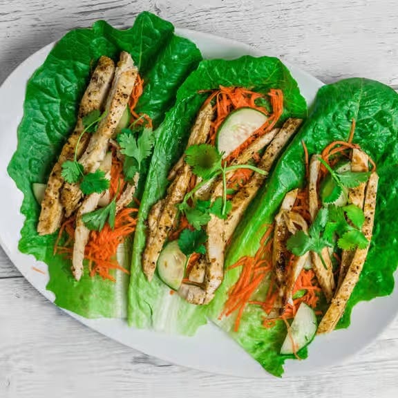Thai Chicken Lettuce Wrap.