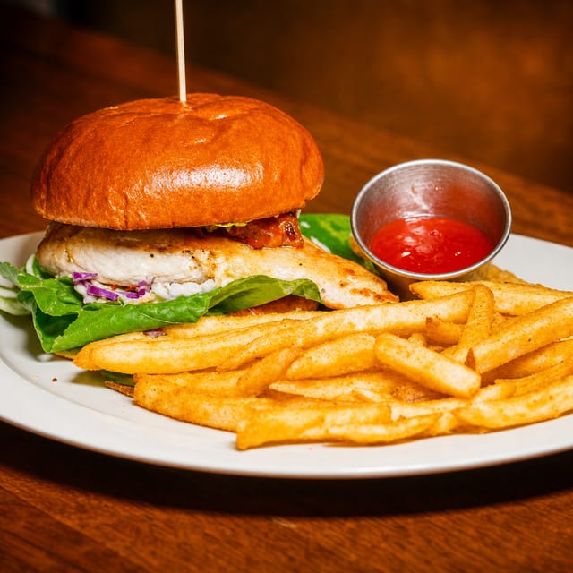 Grilled Dallas BBQ Chicken Sandwich.