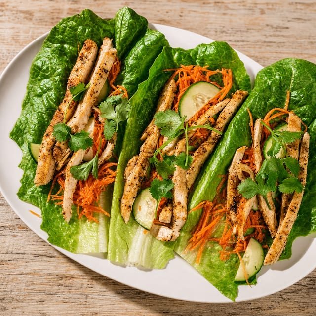 Thai Chicken Lettuce Wrap.