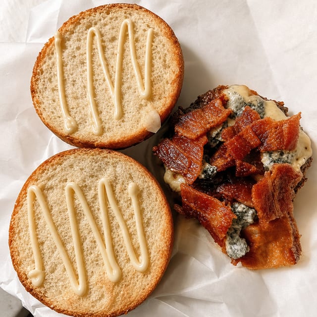 Swiss Bacon Bleu Burger.